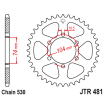 Couronne Moto Acier JT 45 Dents PAS 530 - JTR481.45