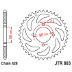 Couronne Moto Acier JT 45 Dents PAS 428 - JTR803.45