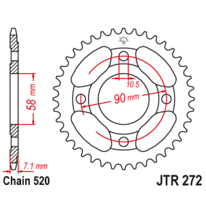 Couronne Moto Acier JT 31...