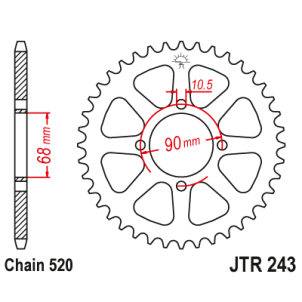 Couronne Moto Acier JT 42...