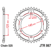 Couronne Moto Acier JT 42 Dents PAS 525 - JTR867.42