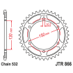 Couronne Moto Acier JT 46 Dents PAS 532 - JTR866.46