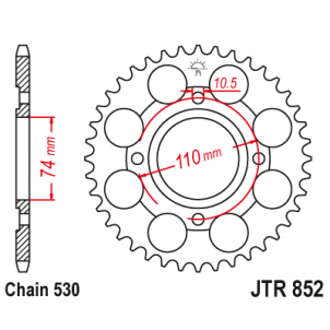 Couronne Moto Acier JT 41...