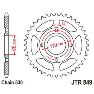 Couronne Moto Acier JT 38...