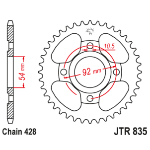 Couronne Moto Acier JT 49...