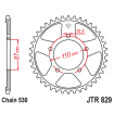 Couronne Moto Acier Traité JT 47 Dents PAS 530 Noir - JTR829.47ZBK