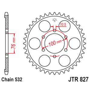 Couronne Moto Acier JT 52...