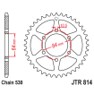 Couronne Moto Acier JT 50 Dents PAS 530 Argent - JTR814.50