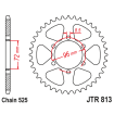 Couronne Moto Acier JT 40 Dents PAS 525 - JTR813.40