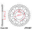 Couronne Moto Acier Traité JT 48 Dents PAS 525 Noir - JTR807.48ZBK