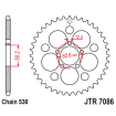 Couronne Moto Acier JT 48 Dents PAS 530 - JTR7086.48