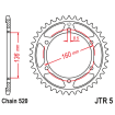 Couronne Moto Acier Traité JT 47 Dents PAS 520 Noir - JTR5.47ZBK