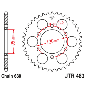 Couronne Moto Acier JT 35...