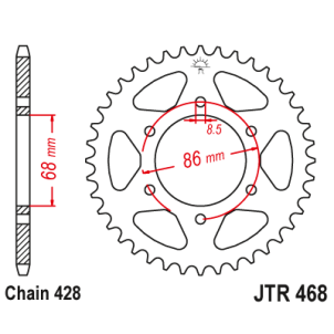 Couronne Moto Acier JT 46...