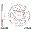 Couronne Moto Acier JT 46 Dents PAS 428 - JTR468.46