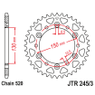 Couronne Moto Acier JT 47 Dents PAS 520 - JTR245/3.47