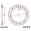 Couronne Moto Acier JT 45 Dents PAS 530 Argent - JTR2011.45