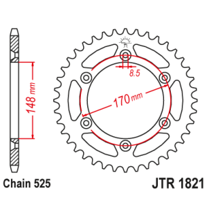 Couronne Moto Acier JT 47...