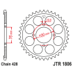 Couronne Moto Acier JT 56 Dents PAS 428 - JTR1806.56