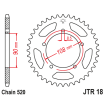 Couronne Moto Acier JT 43 Dents PAS 520 - JTR18.43