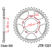 Couronne Moto Acier JT 36 Dents PAS 525 - JTR1332.36