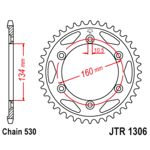 Couronne Moto Acier JT 42...