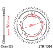 Couronne Moto Acier Traité JT 47 Dents PAS 525 Noir - JTR1304.47ZBK