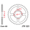 Couronne Moto Acier JT 44 Dents PAS 428 Argent - JTR1221.44