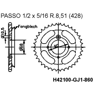 Couronne Moto Acier BST...