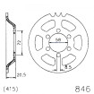 Couronne Moto Acier Esjot 47 Dents PAS 415 Noir - 20-0846-47