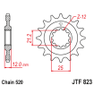 Pignon Moto Acier 16 Dents PAS 520 JT Sprockets - JTF823.16