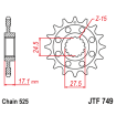 Pignon Moto Acier 16 Dents PAS 525 JT Sprockets - JTF749.16