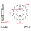 Pignon Moto Acier 15 Dents PAS 530 JT Sprockets - JTF743.15