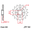 Pignon Moto Acier 15 Dents PAS 525 JT Sprockets - JTF741.15