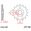 Pignon Moto Acier 15 Dents PAS 520 JT Sprockets - JTF728.15