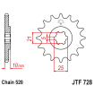 Pignon Moto Acier 16 Dents PAS 520 JT Sprockets - JTF728.16