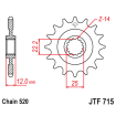 Pignon Moto Acier 12 Dents PAS 520 JT Sprockets - JTF715.12