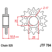 Pignon Moto Acier 17 Dents PAS 525 JT Sprockets - JTF704.17