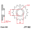 Pignon Moto Acier 16 Dents PAS 520 JT Sprockets - JTF582.16