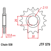 Pignon Moto Acier 17 Dents PAS 530 JT Sprockets - JTF579.17