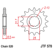 Pignon Moto Acier 17 Dents PAS 520 JT Sprockets - JTF578.17