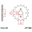 Pignon Moto Acier 17 Dents PAS 520 JT Sprockets - JTF569.17