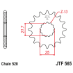 Pignon Moto Acier 18 Dents PAS 520 JT Sprockets - JTF565.18