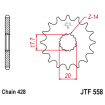 Pignon Moto Acier 18 Dents PAS 428 JT Sprockets - JTF558.18