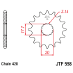 Pignon Moto Acier 17 Dents PAS 428 JT Sprockets - JTF558.17