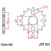 Pignon Moto Acier 17 Dents PAS 530 JT Sprockets - JTF517.17