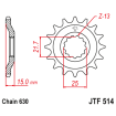 Pignon Moto Acier 15 Dents PAS 630 JT Sprockets - JTF514.15