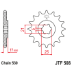 Pignon Moto Acier 16 Dents PAS 530 JT Sprockets - JTF508.16