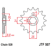 Pignon Moto Acier 15 Dents PAS 520 JT Sprockets - JTF507.15