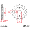 Pignon Moto Acier 14 Dents PAS 530 JT Sprockets - JTF492.14